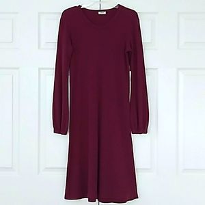 Wilt Eggplant Long Sleeve Thermal Dress